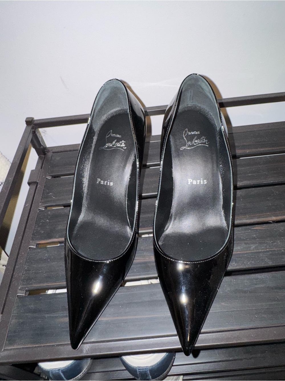 Christian Louboutin Miss Z 80 mm Black 
Patent Leather with box dustbags size 37
